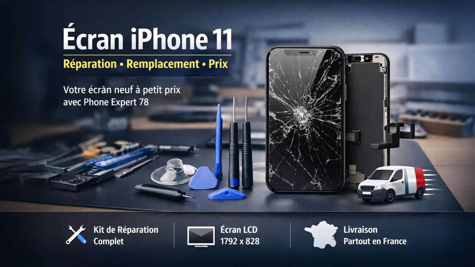 écran cassé iphone 11